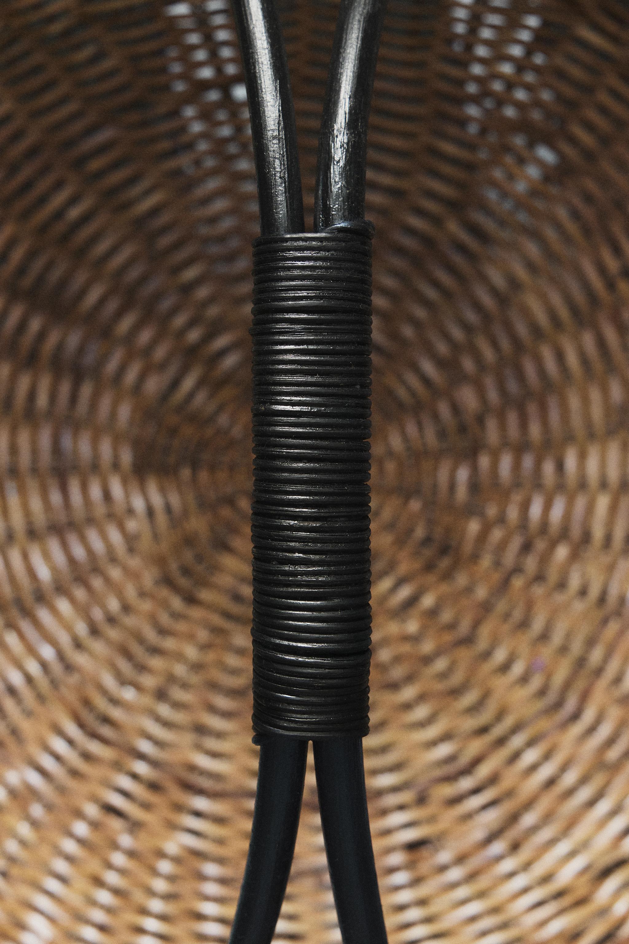 RATTAN AND BAMBOO FLOWER BASKET